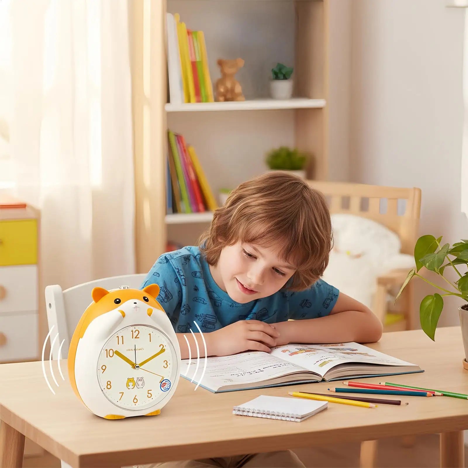 Cute Children's Educational Alarm Clock Bedroom Desktop Early Qme
