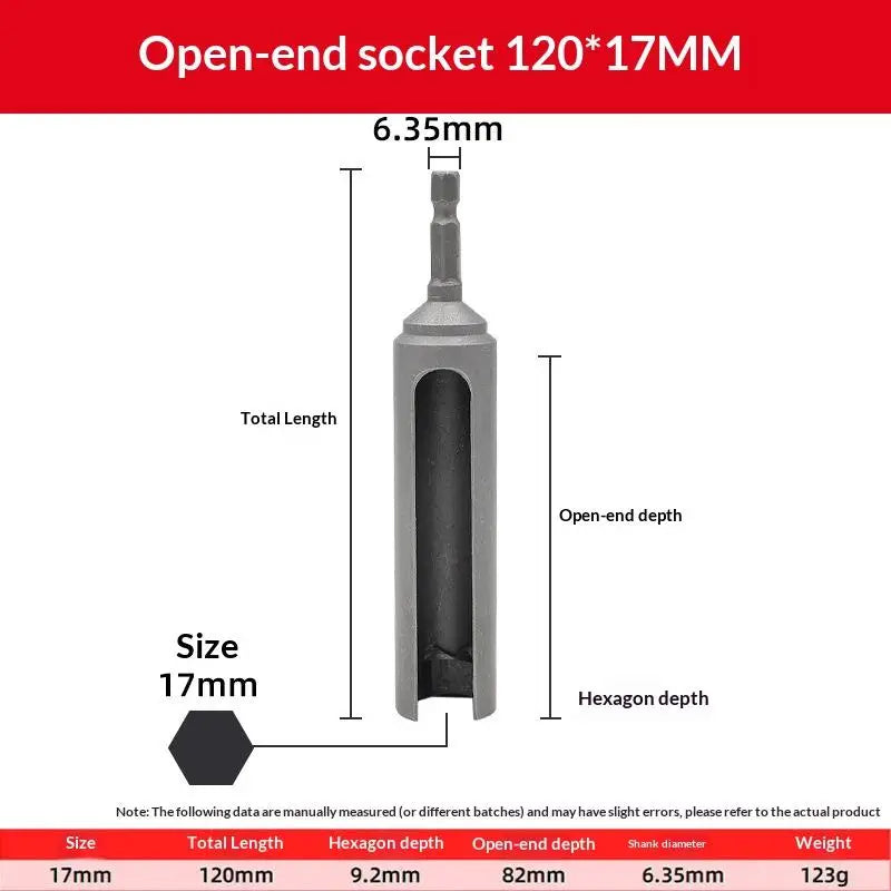 8- Extended Opening Sleeve Electric Screwdriver Socket Head Hexagon Qme 17x120