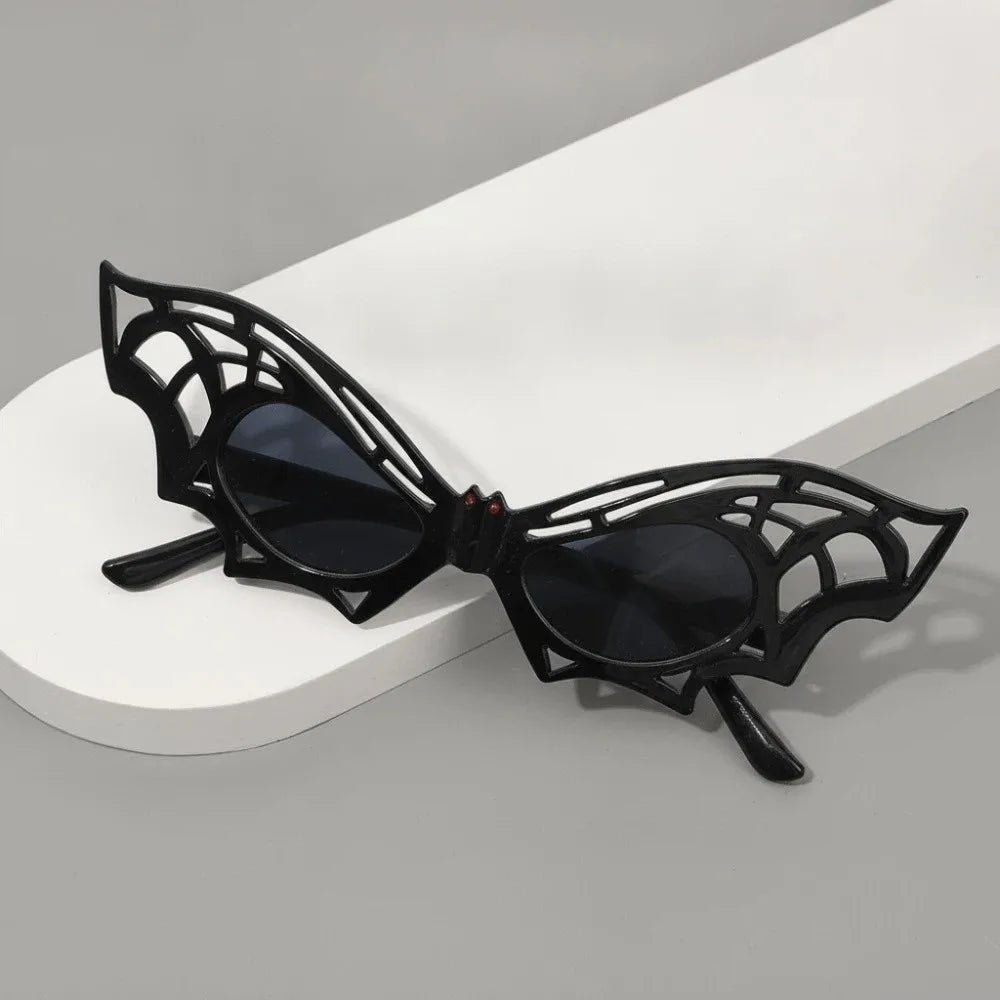 Skeleton Hand Halloween Party Sunglasses Spider Web Dark Lenses Funny Qme Style 4