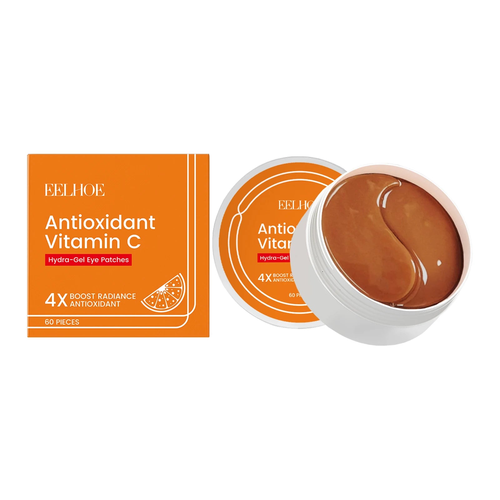 60Pcs Vitamin C Eye Patches Remescar Puffiness Dark Circles Bags Tightening Eye Skin Hyaluronic Acid Moisturizing Eye Mask Care Qme 60pcs Boxed