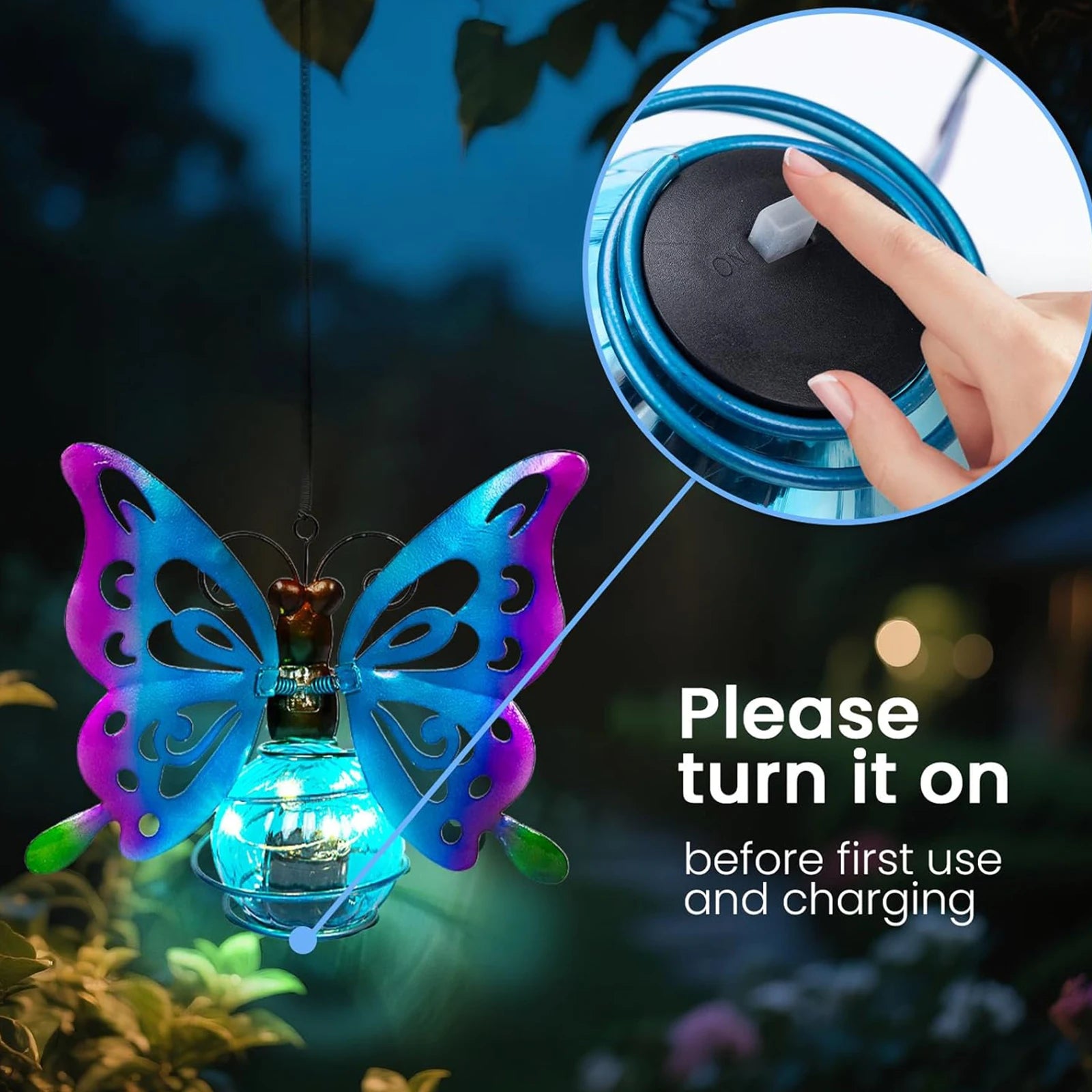 Solar Insect Lights Outdoor Suspended Insect Simulation Light Designed Specifically For Garden Decor Waterproof Outdoor Light Qme