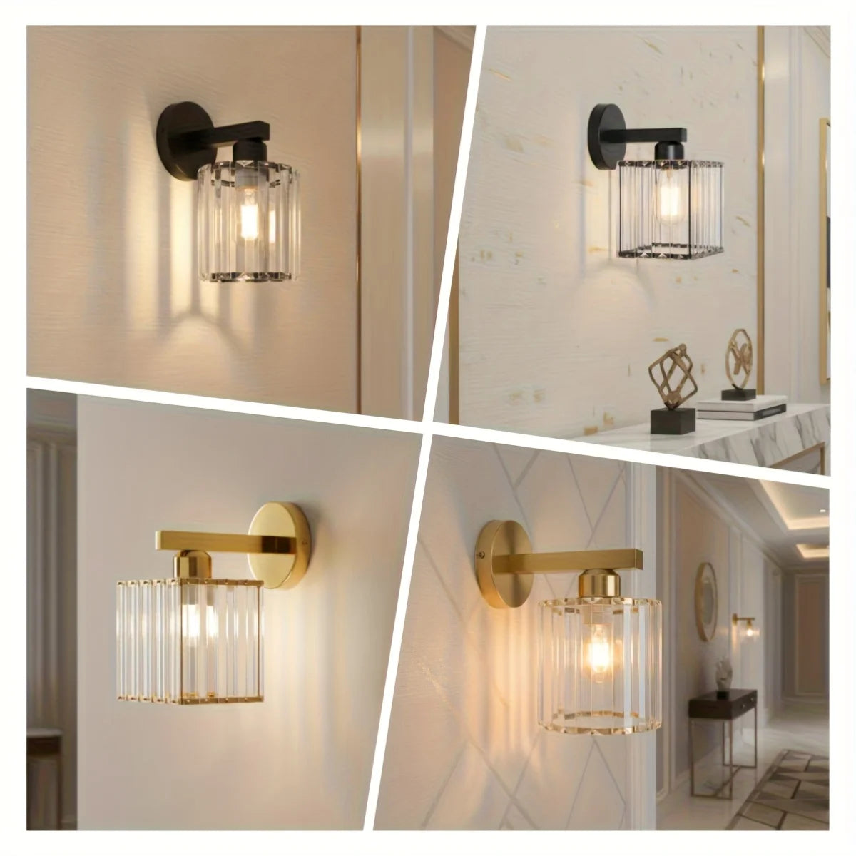 Modern Crystal LED Wall Lamp Bedroom Study Bedside Hotel Restaurant Bedside Wall Lights Living Room Decoration Luxury Wall Lamps Qme