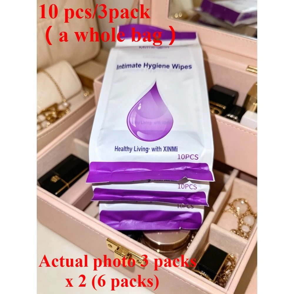 Feminine intimate wipes, menstrual period cleaning, clean, healthy and portable, exclusively for healthy women. Qme 60pcs