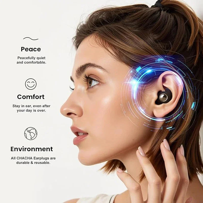 Sleep Ear Plugs Noise Reduction Protector Silica Gel Earplug Qme