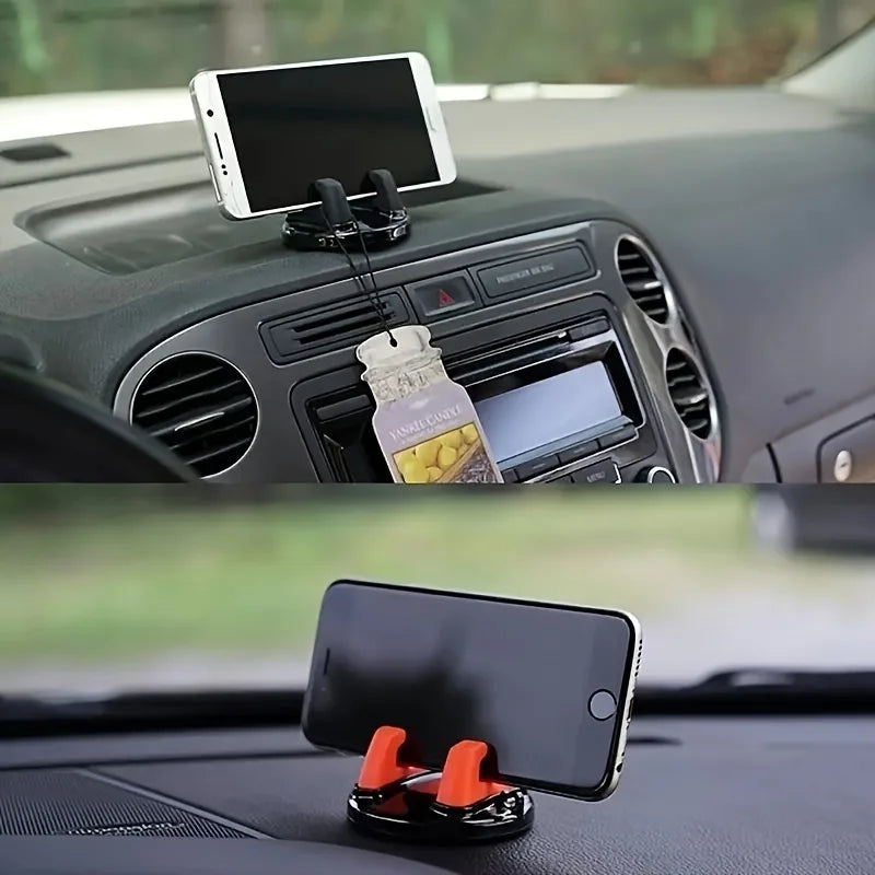 360° Rotating Universal Car Phone Mount - Anti-slip Dashboard GPS Navigator - Secure Fit for All Phones Qme