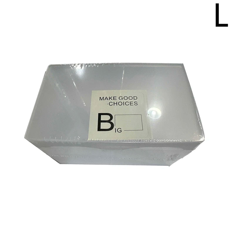 Photo Card Storage Box Desktop Cosmetic Organizers Transparent Qme L