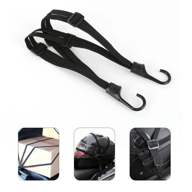 Universal Motorcycle Luggage Strap Moto Helmet Gears Fixed Elastic Qme