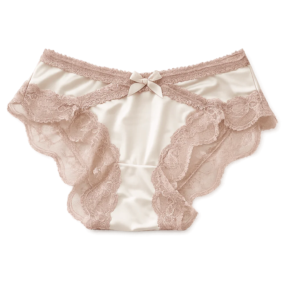 Underpants Low Waist Lace Briefs Mesh Sweet Ice Silk Panties French Style Underwear Triangle Panties Girls Underwear Qme Skin Color M 1pc
