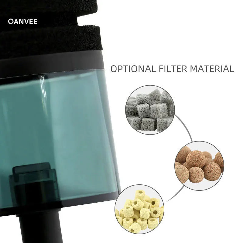 Biochemical Sponge Filter Electric Water Filtro Oxygenation Bacteria Aquarium Fish Tank Foam Fishing Carbon Koi Aquascaping Qme