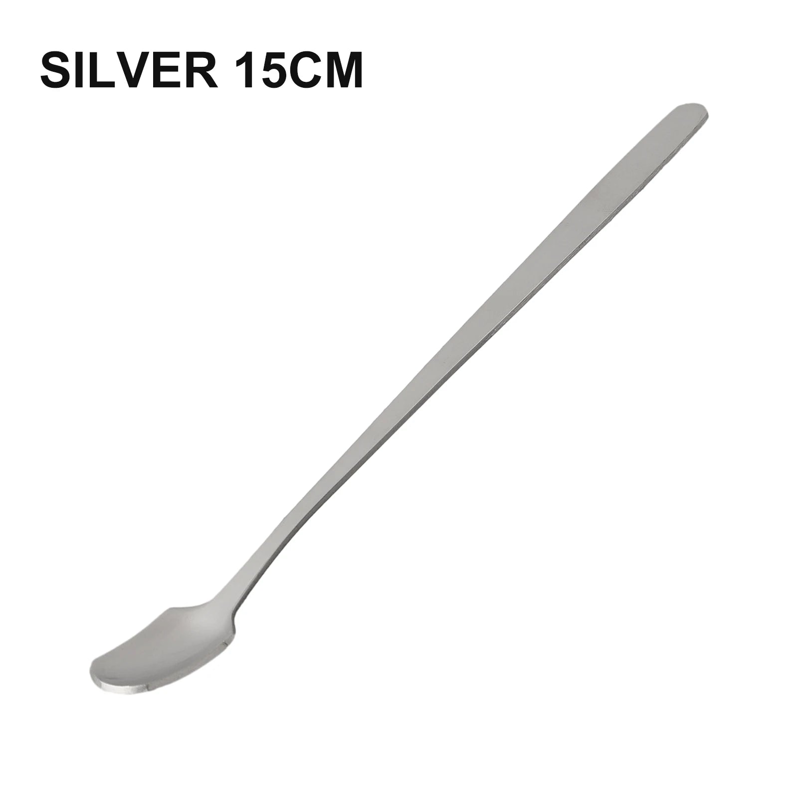 Kitchen Bar Tea Long-Handle Coffee Stirrers Milk Spoon Teaspoon Coffeeware Coffee-Scoop Kitchen Teaspoons Tableware Accessories Qme Silver 15cm