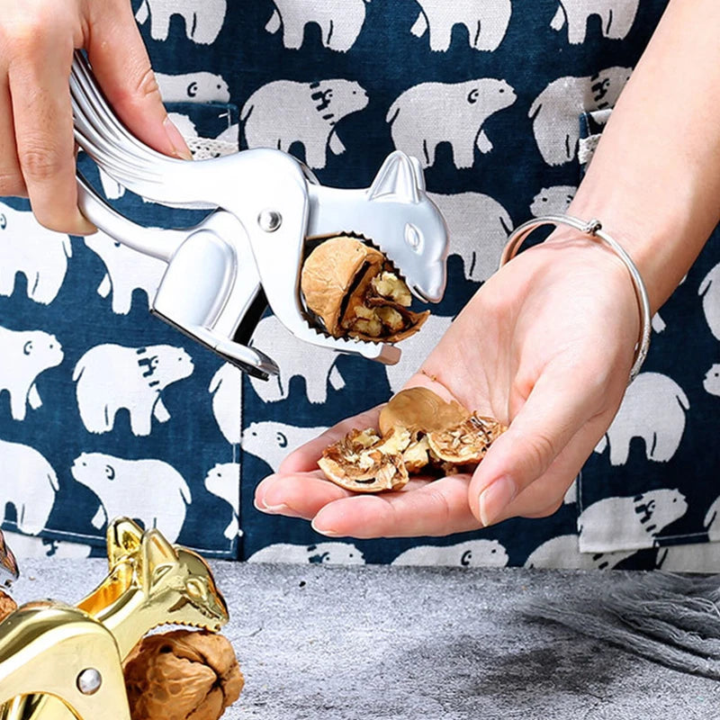 ^Squirrel Walnut Sheller Opener Pine Pecan Hazelnut Plier Quick Walnut Cracker Almond Nut Pecan Nuts Nutcracker Multifunctional Qme