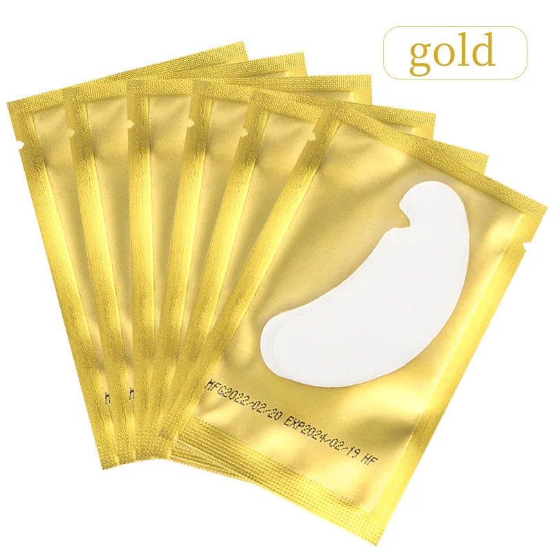 50 Pairs Patches Building Hydrogel Eyepads Eyelash Extension Paper Qme 50PCS Yellow China Mainland