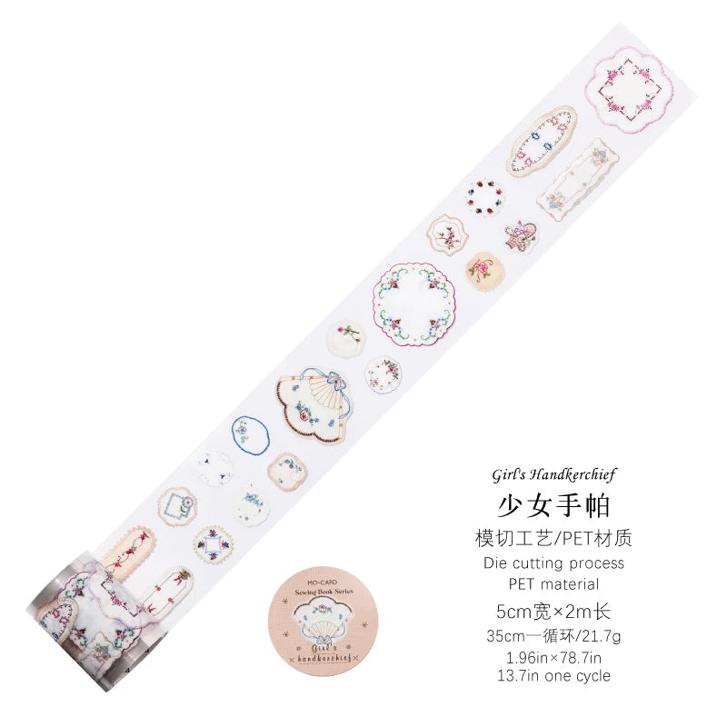 50mm*2m Aesthetic Stationery Stickers Washi Tapes Scrapbooking Supplies Japanese Cute korean stationery Journaling Masking tape Qme C3