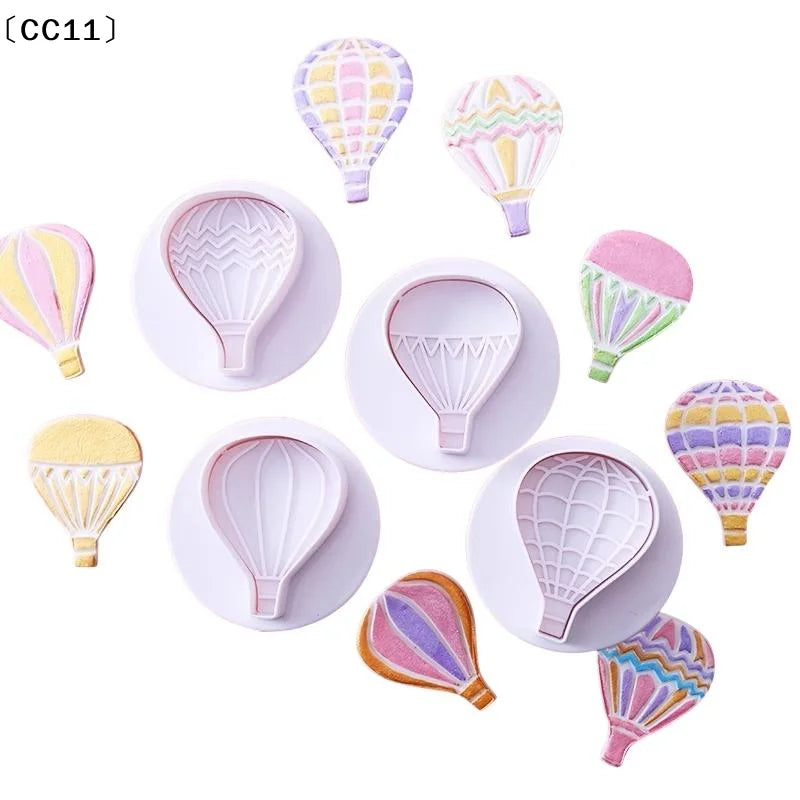 Air Balloon Frosting Cookie Mold Spring Press Cake Decoration Qme