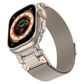Milanese Titanium Color Band For Apple Watch Ultra 2/1 49mm Series 10 9 8 7 46mm 45mm Magnetic Loop Strap For iWatch 6 5 4 44mm Qme Titanium color 42mm Series 321