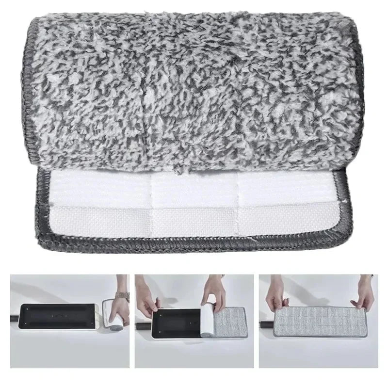 6/1PCS Microfiber Mop Pads Replacement Household Washable Spray Mop Cloth Household Portable Mop Head Cleaning Cloth Pad 33x12cm Qme