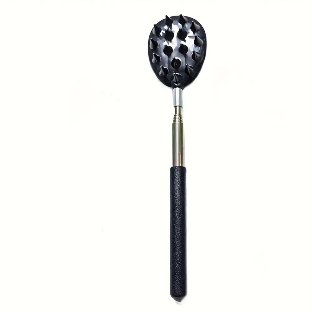Extendable Cactus Back Scratcher Heavy Duty Adjustable Length One Qme Black