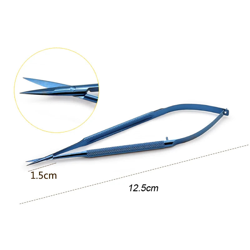 Castroviejo Corneal Scissors Capsule Membrane Titanium Stainles Steel Qme d
