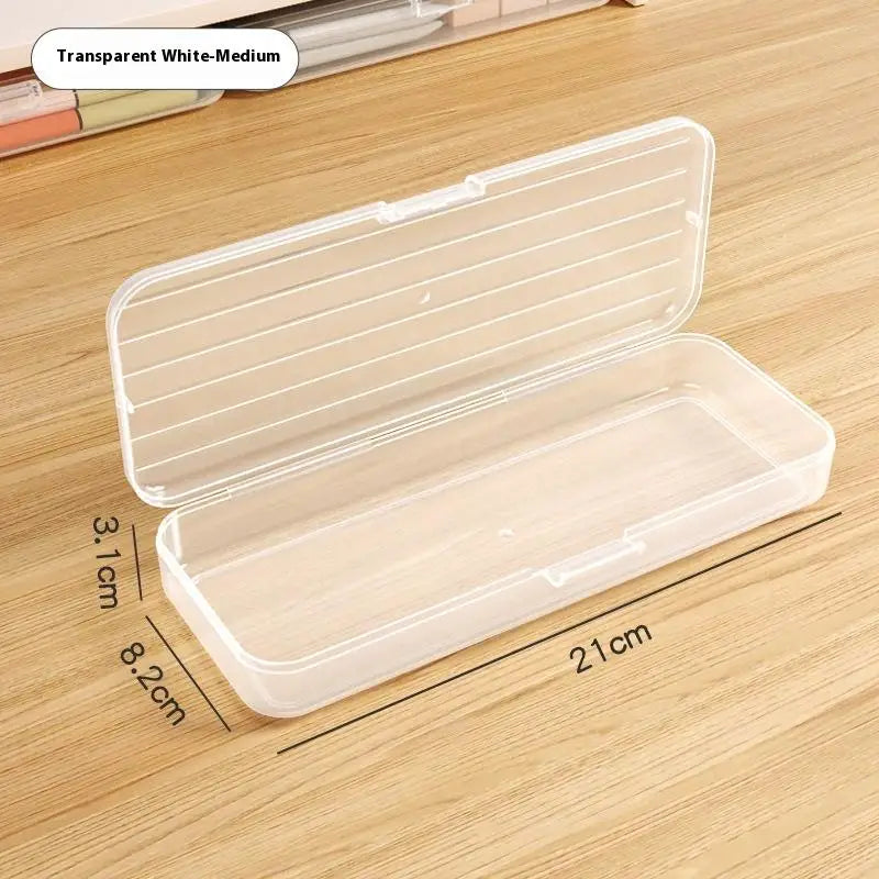 Student Simple Stationery Box Pencil Case Water Pen Transparent Holder Qme A