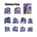 10 Sheets/bag Magic Cabinet PET Stickers for Scrapbooking DIY Journal Planner Collage Art Phone Case Notebook Decoration Qme 5