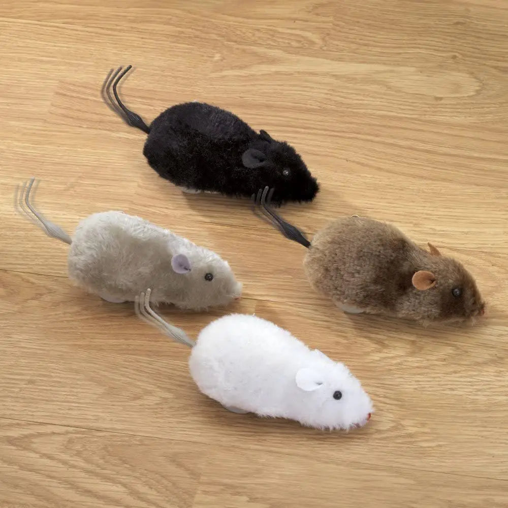 1Pc Funny Lifelike Plush Mouse Running Rat Toy for Cats Dogs Tail Mouse Pets Kids Random Color Qme