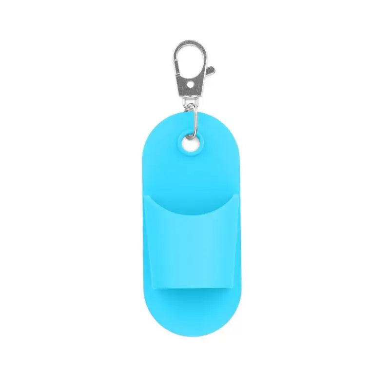 Portable Lip Balm Keychain Cap Holder No Lipgloss Included Bag Qme Blue