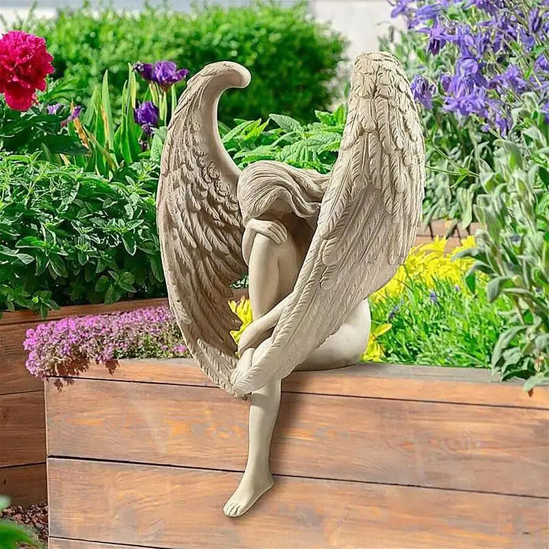Creative Sculpture Decoration Redemption Angel Statue Jewelry Qme