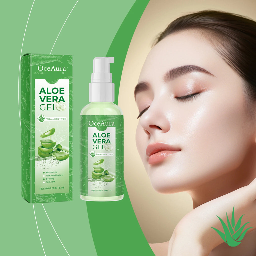 Hydrating Aloe Vera Gel Soothe Dry Skin Repair Sunburn Moisturizing Face Cream Improve Bulky Pores Shrink Natural Sleeping Mask Qme