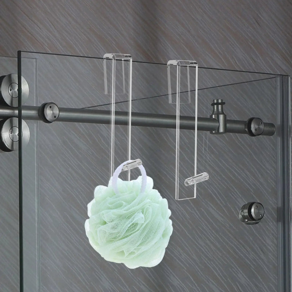 Shower Door Hooks Anti-slip Acrylic Bathroom Sturdy Durable Qme