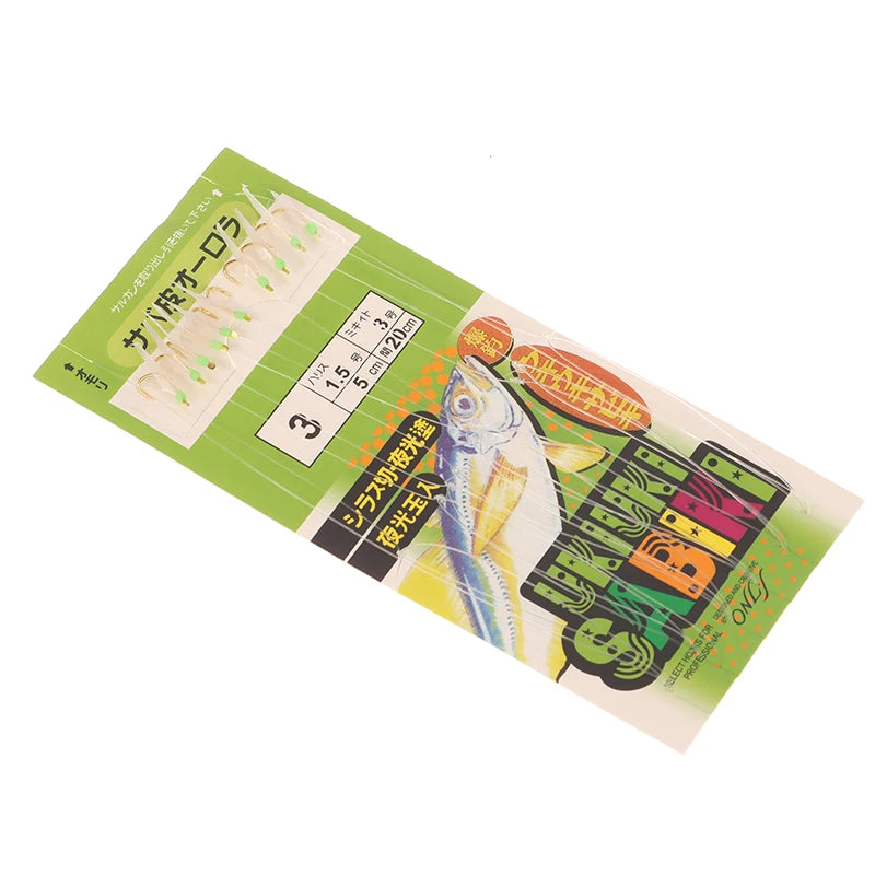 White Fish Skin Bionic String Hook Apollo Uki Sabiki Fishing Qme Hook 3