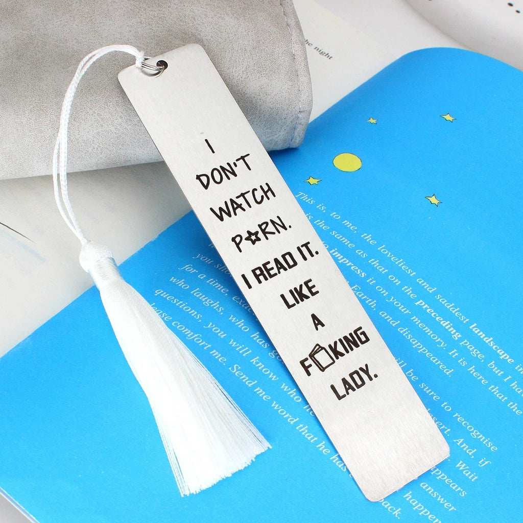 1 pc Silver Painting Metal Stainless Bookmark With Tassel For Book Club Reader Writers Book Lovers Students Story Qme