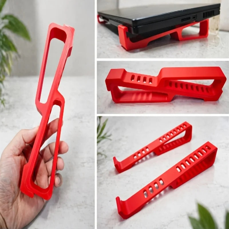 Portable Hollow Laptop Cooling Riser,Ergonomic Notebook Support For Gamers Office Workers Students Desk Workstation,3D Printed Qme