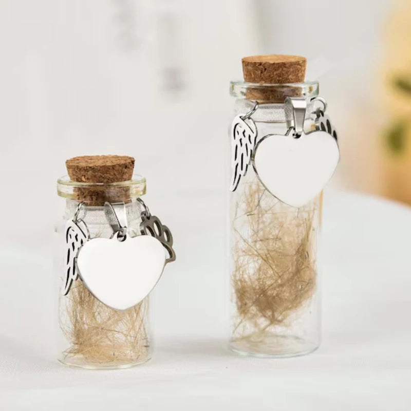 Pet Memorial Urn Container Bottle Hair Dogs Cats Fur Keepsake Storage Qme