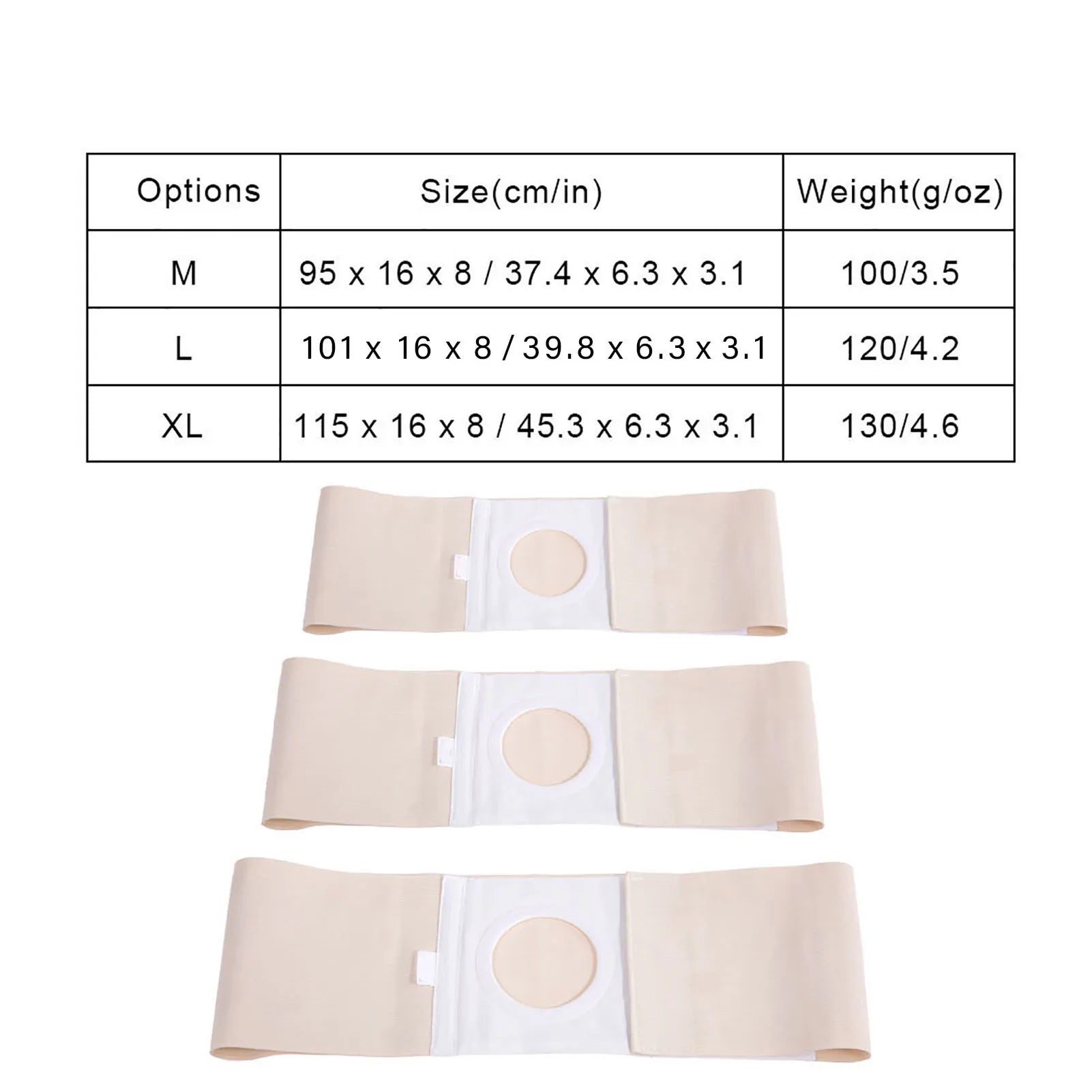 Ostomy Abdominal Brace Belt 3 Sizes Ostomy Belt Unisex Ostomy Hernia Support Belt Abdominal Brace Ostomy Belt Qme