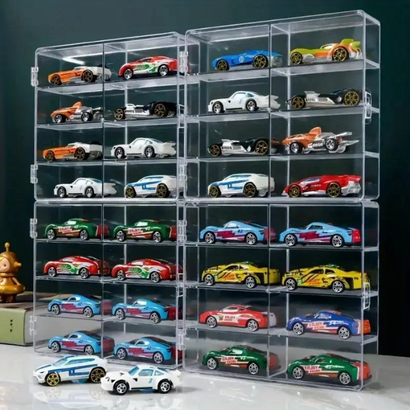 Compact Car Model Storage Display Box Dust-proof Stand Transparent Qme