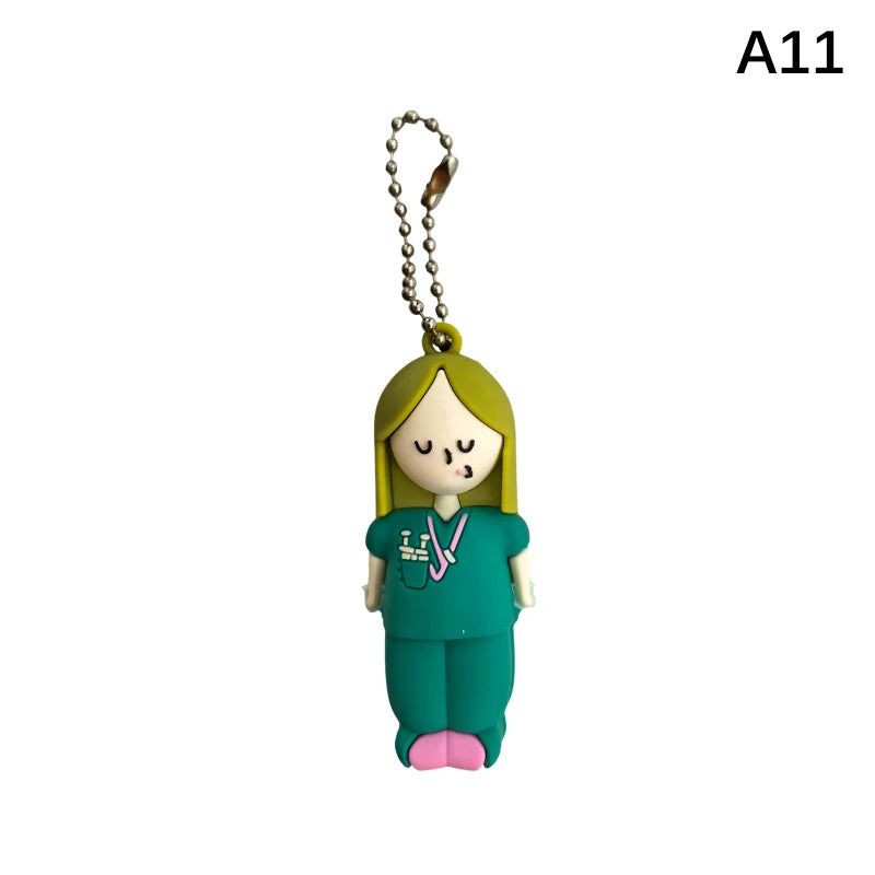 Syringe-shaped Ampoule Bottle Opener Keychain Nurses Doctors Qme A11