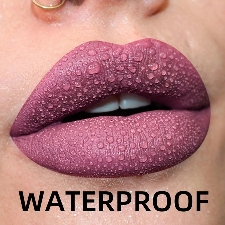 19 Colors Matte Velvet Lip Gloss Waterproof Liquid Lipstick Nude Qme 15