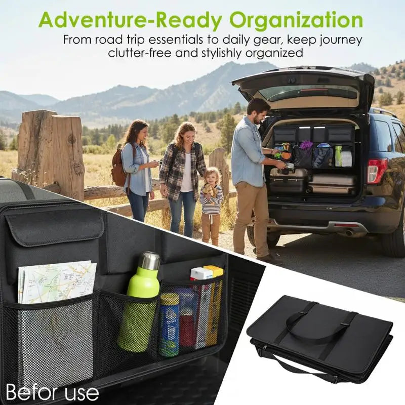 Capacity Car Trunk Organizer Oxford Backseat Storage Bag Multi-use Qme