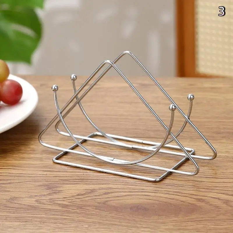 Metal Iron Napkin Holder Paper Drawer Storage Bracket Organizer Qme 3