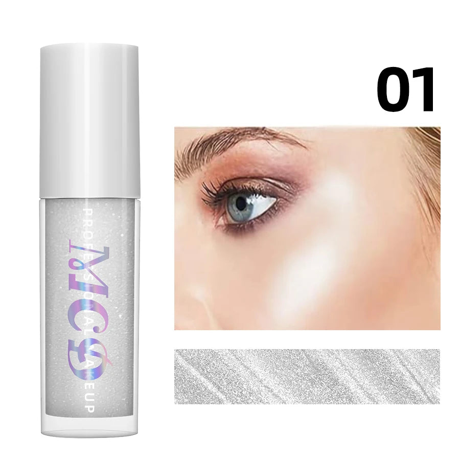7-Color Diamond Liquid Highlighter Spray Waterproof Gloss Glitter Qme 01