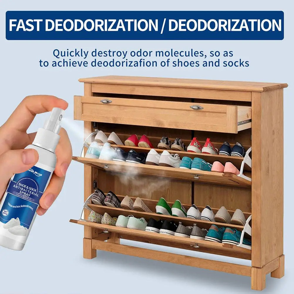 Antibacterial Spray Shoe Foot Odor Shoes Stink Freshener Socks Qme