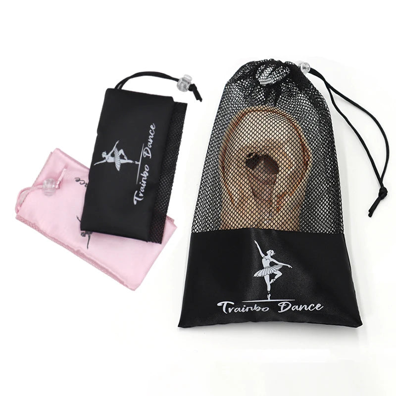 Pouches Satin Ballet Shoe Bag Dance Shoes Pouch Pink White Storage Qme