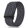 Suitable for Whoop 5.0/5.0MG Casual Nylon Sports Wristband Strap Cashmere Wool Elastic Replacement Wristband With Metal Frame Qme Black Gray-5.0MG