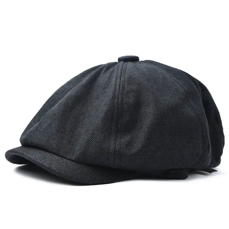 Large Head Circumference Spring Summer Hat Adjustable Breathable Qme black