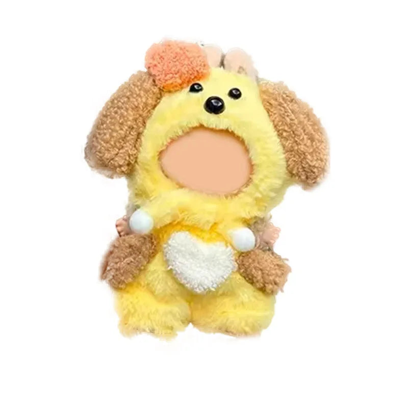 Labubu and any 10-17cm doll animal doll clothing, 17cm doll crochet cloth set, fashionable and cute doll clothing accessories Qme YELLOW