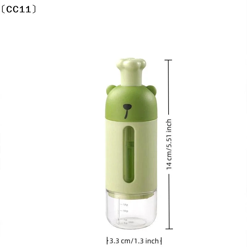 Metering Salt Shaker Push Dispenser Tank Sugar Bottle Canister Qme