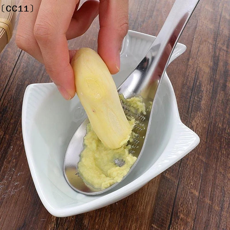 Stainless Steel Garlic Ginger Fruits Root Vegetable Grater Grinder Qme