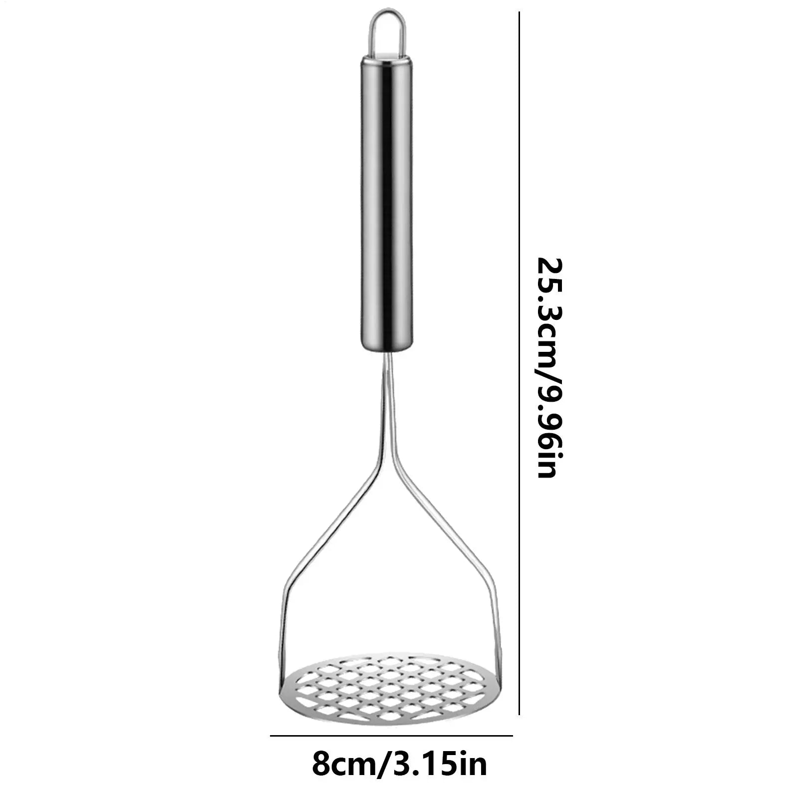Stainless Steel Potato Masher Food Avocado Kitchen Tools Press Qme