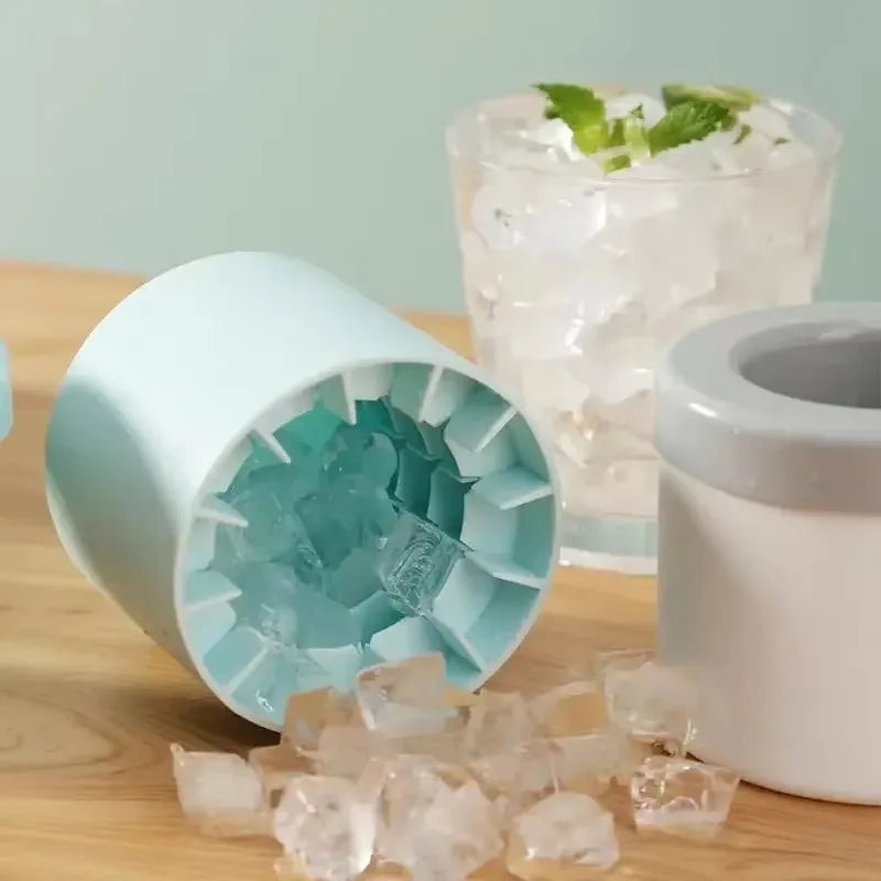 Ice Bucket Cup Mold Silicone Ice Cube Tray Food Grade Quickly Freeze Ice cube Maker Ice Bucket Whiskey Maker kitchen accessorie Qme