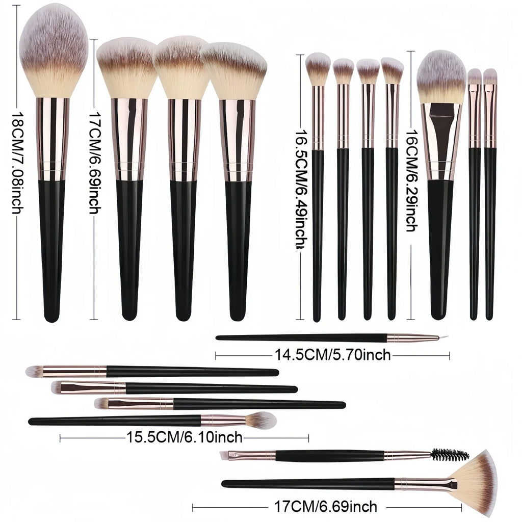 Professional 3- Makeup Brushes Eyeshadow Foundation Concealer Qme